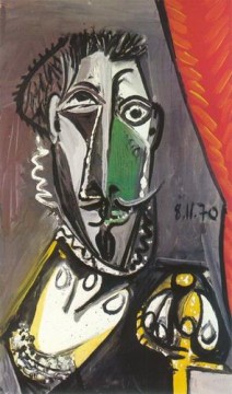 パブロ・ピカソ Painting - 男性の胸像 1970年 パブロ・ピカソ